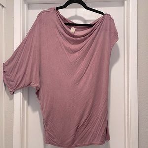 We the Free one sleeve slub shirt mauve